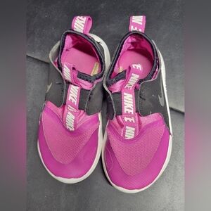 Nike Fuchsia and Black Slip-On Shoes